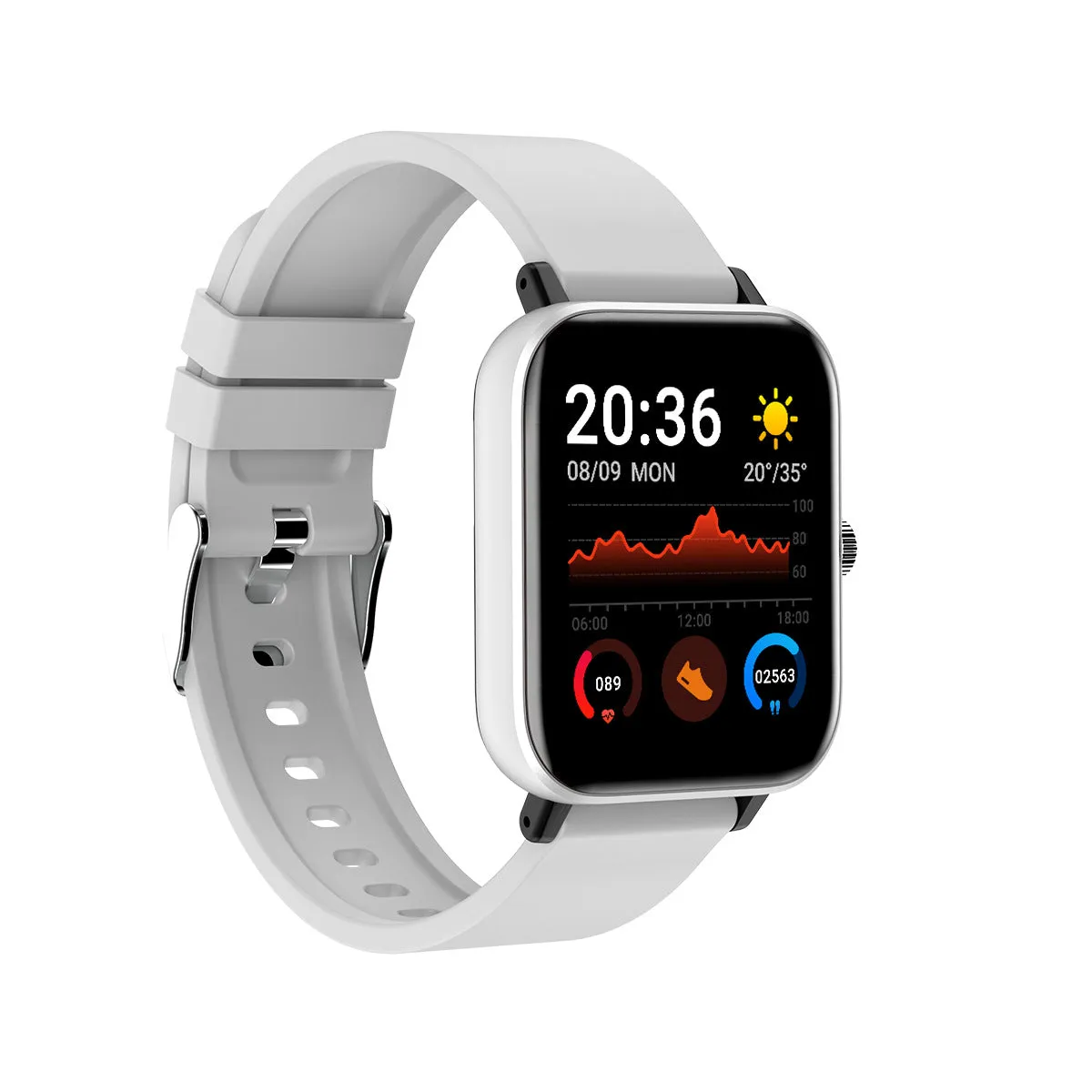 Y30 smartwatch with 1.54 inch TFT screen, Bluetooth call, and health sensors, black colour