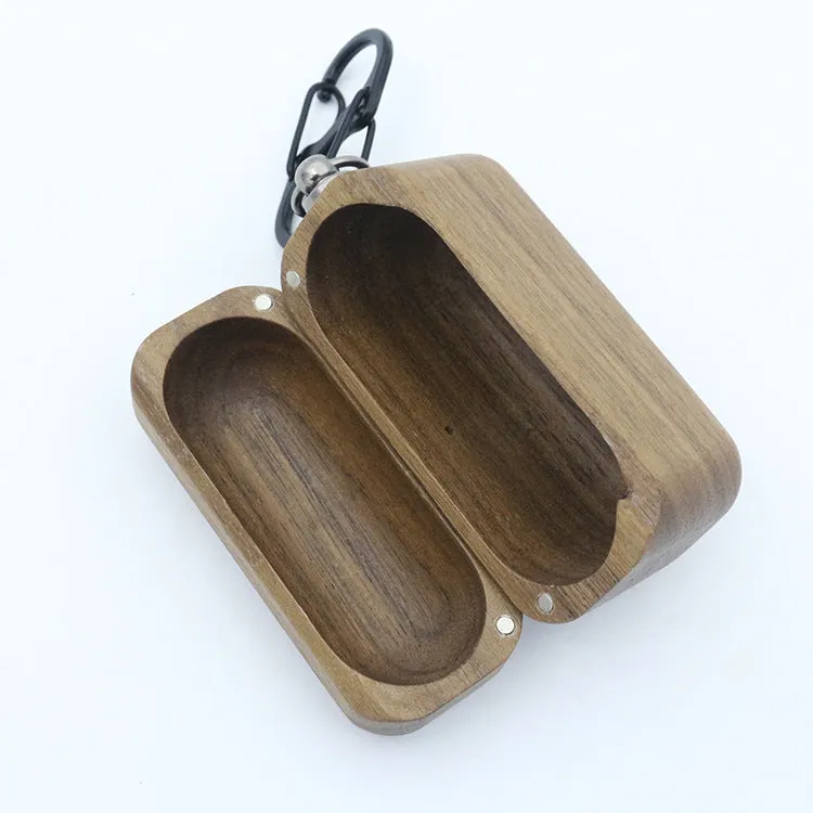 Wooden earphone shell back cover for AirPods Pro and AirPods 3 generation in natural wood finish
