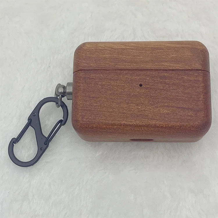 Wooden earphone shell back cover for AirPods Pro and AirPods 3 generation in natural wood finish