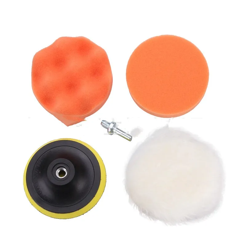 3 inch 80mm polishing sponge set with suction cup sponge ball and wool ball for furniture car and stainless steel polishing