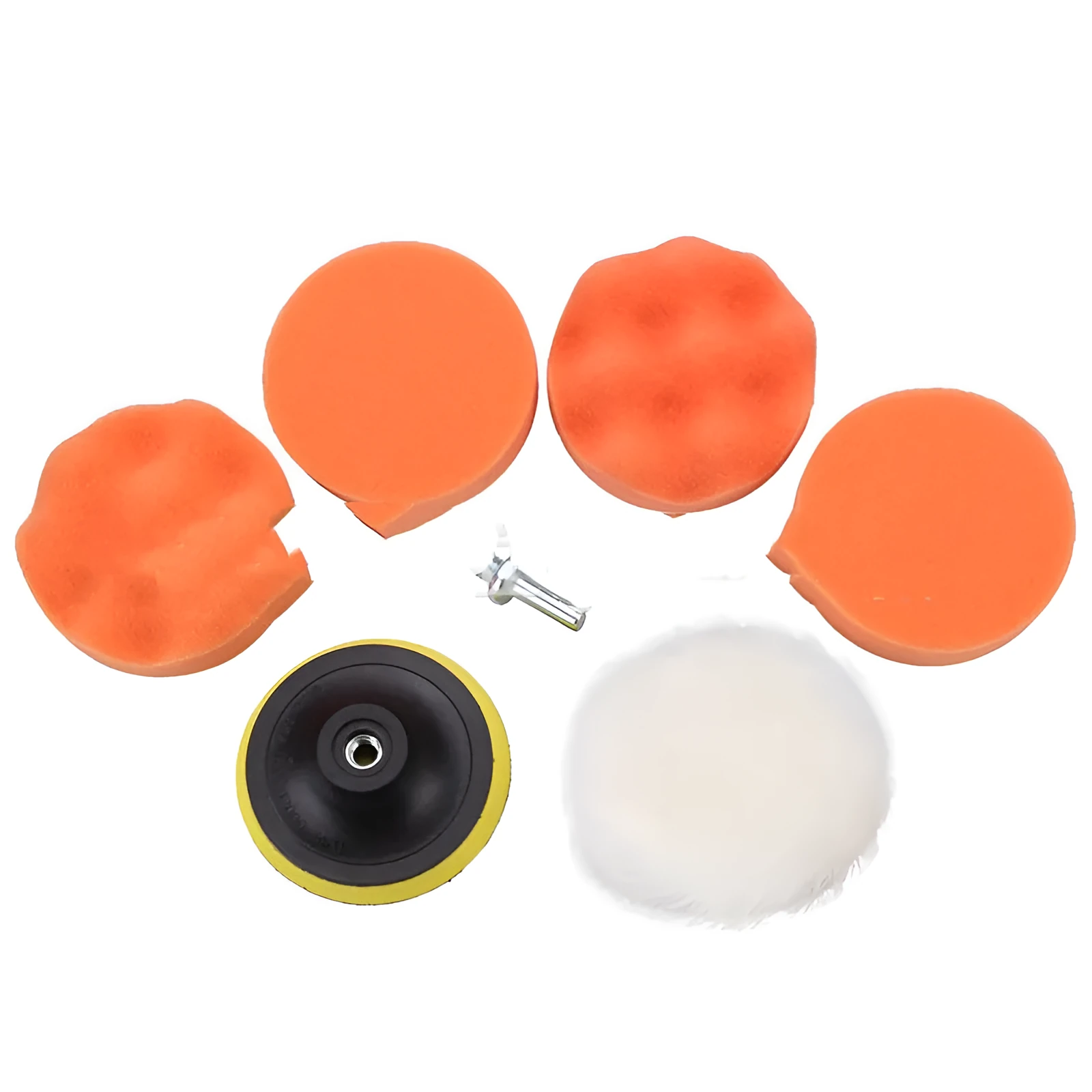 3 inch 80mm polishing sponge set with suction cup sponge ball and wool ball for furniture car and stainless steel polishing