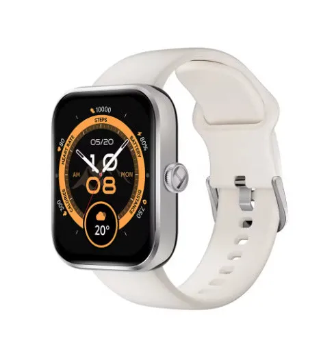 Bluetooth smart watch in black with touch button interface on wrist