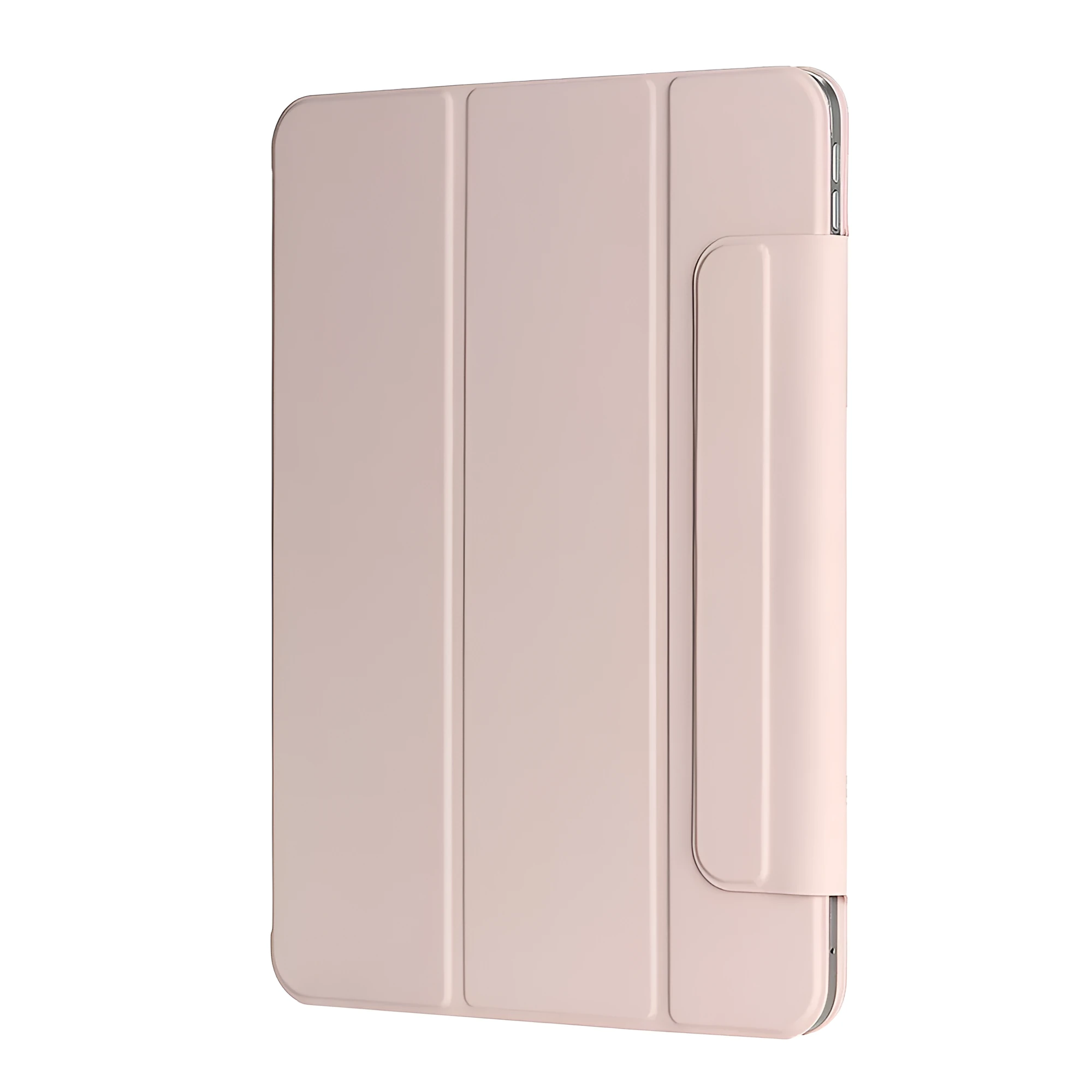 Leather tablet case with magnetic double-sided clip in clamshell style available in multiple colours