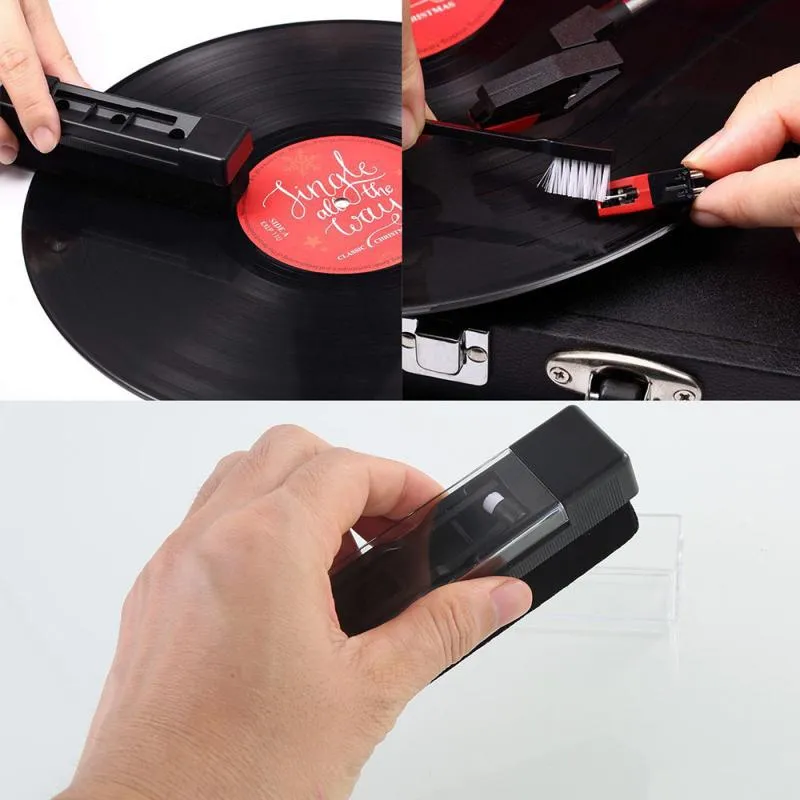 Black tape player cleaning brush set plastic cleaning kit for musical instrument care