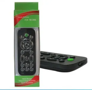 Black wireless gamepad media controller for Xbox One with control buttons