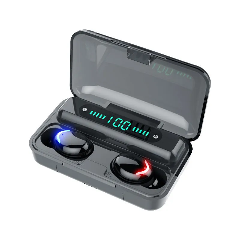 Sports wireless Bluetooth headset TWS in-ear earbuds with LED digital display charging case, HiFi sound quality, Type-C charging