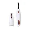 Electric rechargeable eyelash curler in black with silicone pad and temperature button