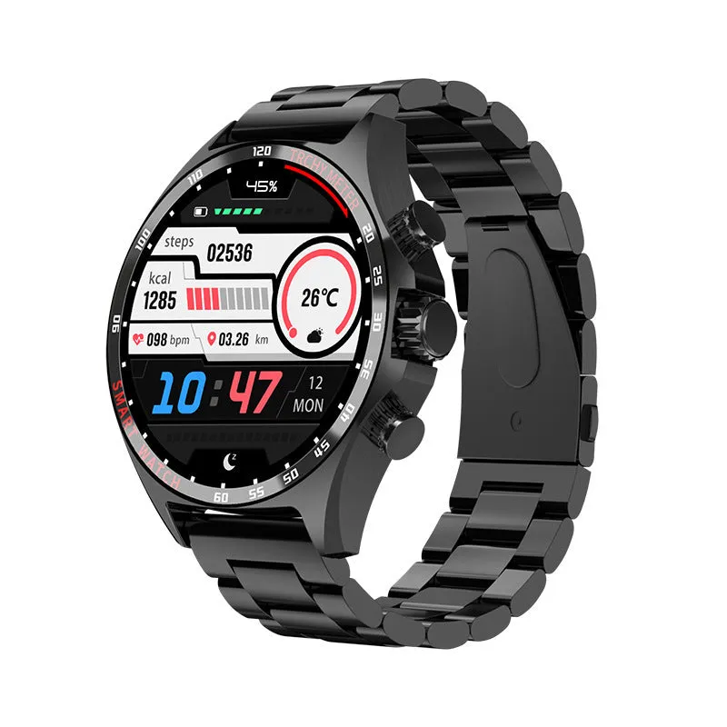 New smart watch with TFT screen and health monitoring features in black, silver, gold colours