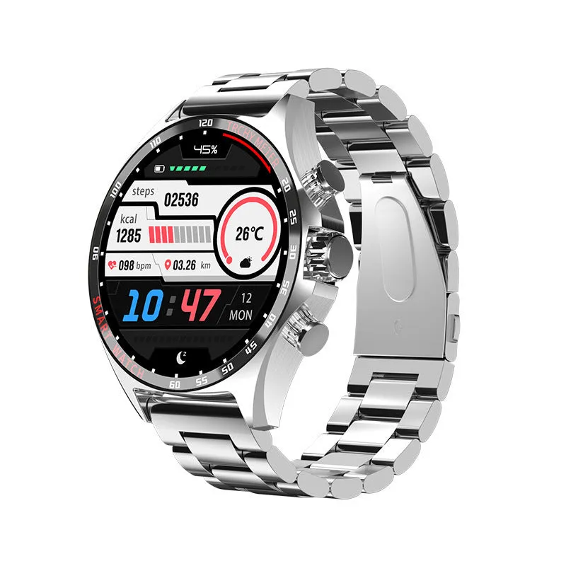 New smart watch with TFT screen and health monitoring features in black, silver, gold colours