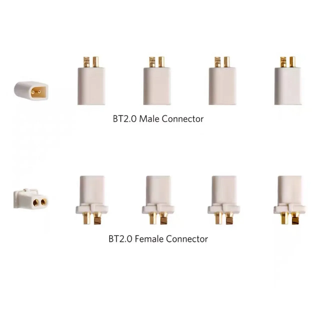 Plastic male and female terminal head connectors for 1s lithium battery crossing machine, 10 pieces pack