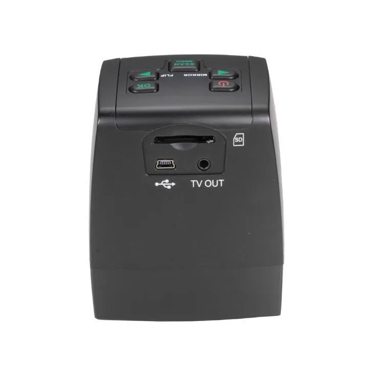 USB film negative scanner with LCD display for converting 35mm slides and film strips to digital images