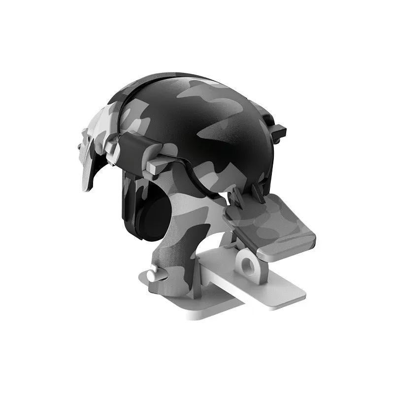 Black mobile game controller made of PC, zinc alloy, and silicone for phone gaming