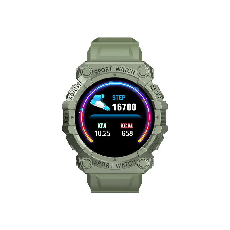 FD68 smart bracelet with round screen, silicone strap, heart rate and blood oxygen monitor