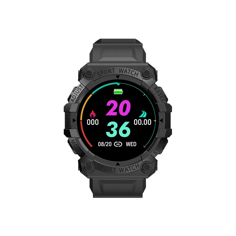 FD68 smart bracelet with round screen, silicone strap, heart rate and blood oxygen monitor