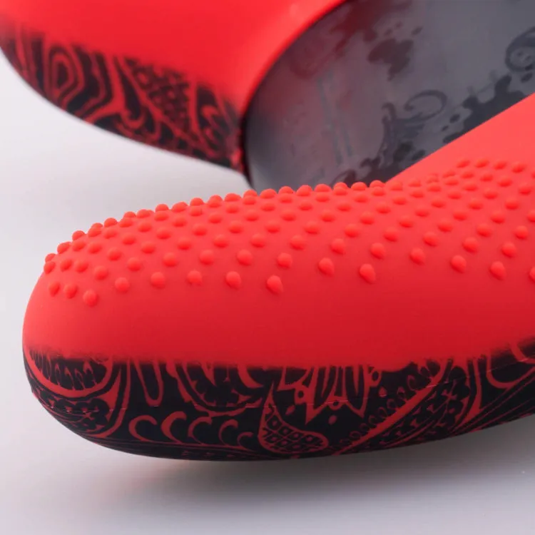 Multi-colour watermark soft silicone handle sleeve for non-slip kitchen tool grip