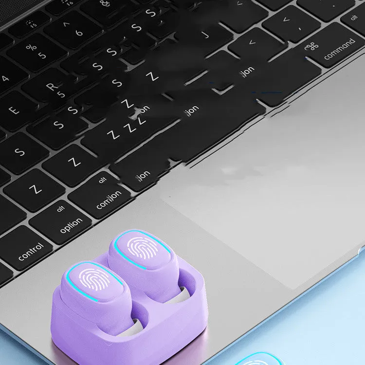 Plastic wireless Bluetooth headset with earplug style available in multiple colours