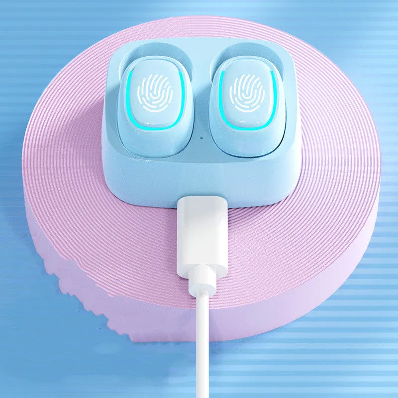 Plastic wireless Bluetooth headset with earplug style available in multiple colours