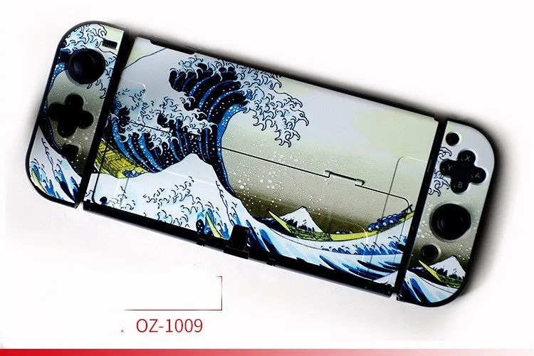 Hard PC protection case for Nintendo Switch OLED console in various decorative patterns