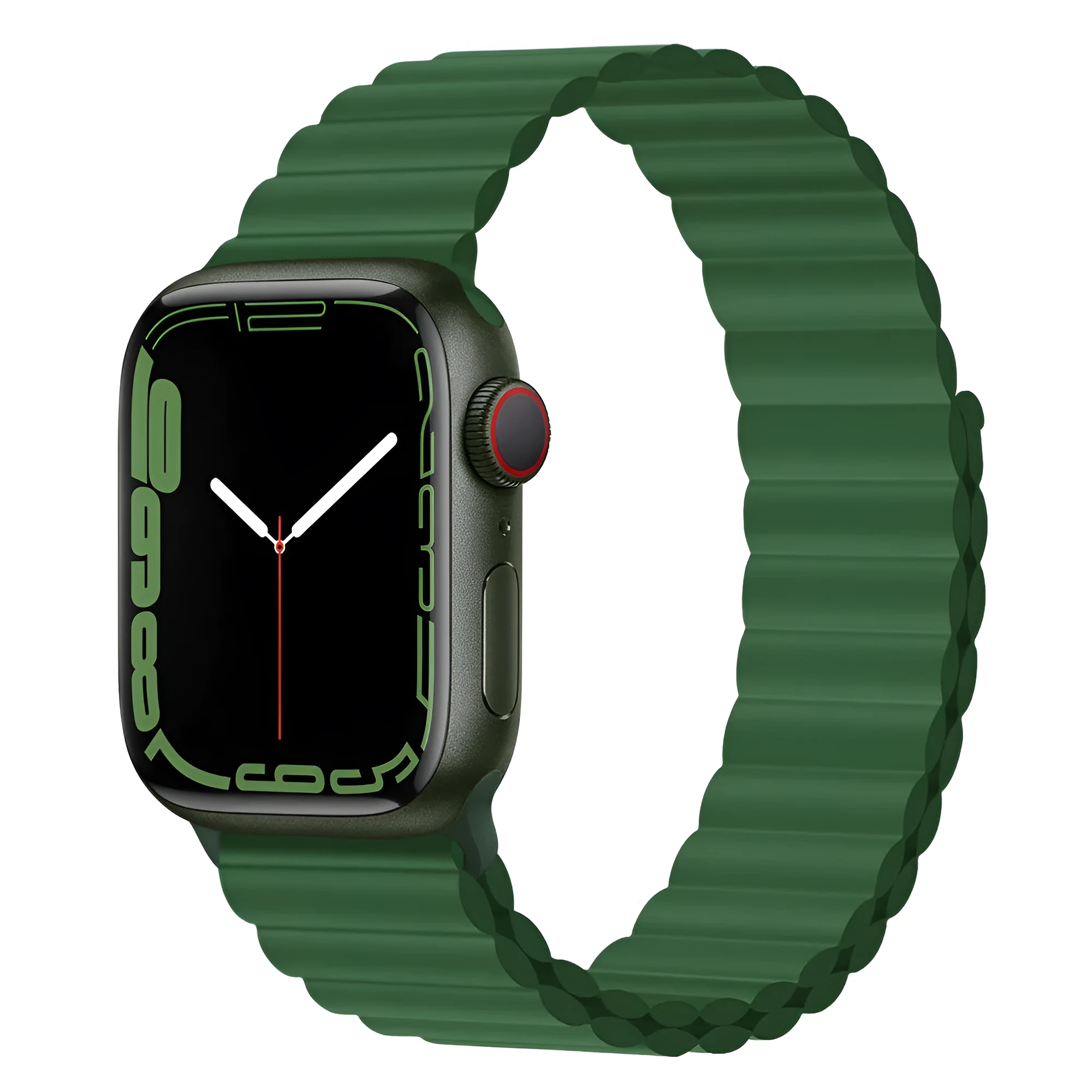 Silicone loop magnetic watch strap in starlight colour compatible with Apple Watch 38mm