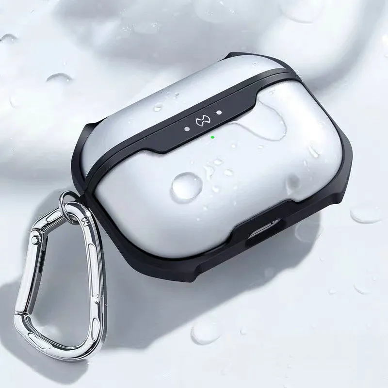 Protective case for Apple AirPods Pro 3rd generation in black with metal hanging ring