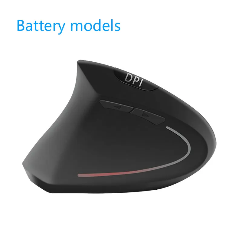 WH-911-C left hand ergonomic mouse with 2.4GHz wireless and wired connectivity, 1600 DPI rat size