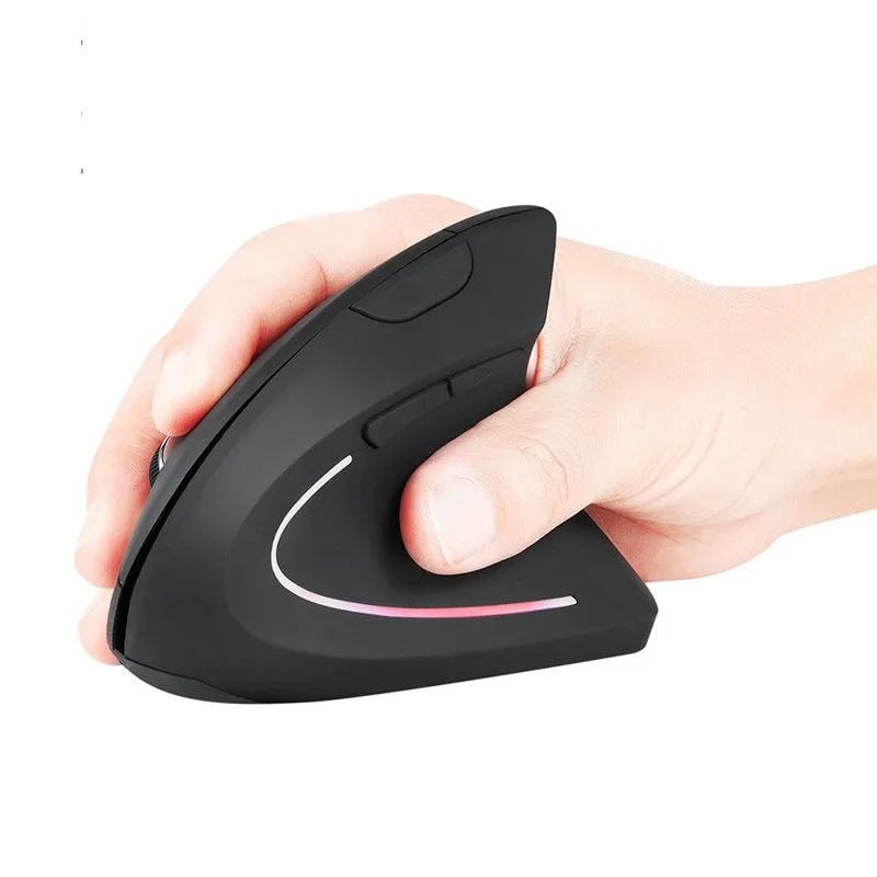WH-911-C left hand ergonomic mouse with 2.4GHz wireless and wired connectivity, 1600 DPI rat size