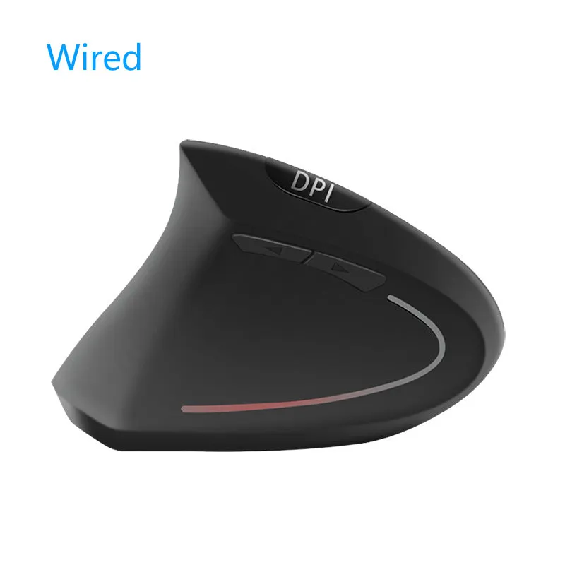 WH-911-C left hand ergonomic mouse with 2.4GHz wireless and wired connectivity, 1600 DPI rat size