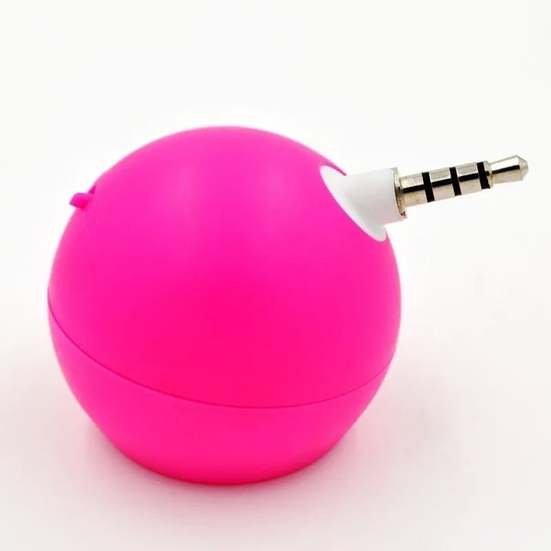 Small inline mobile phone speaker in black, 4.2 cm size, with loud bass and rechargeable battery