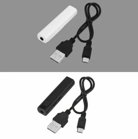 Mini Bluetooth real time voice translator for 26 languages, black device on white background