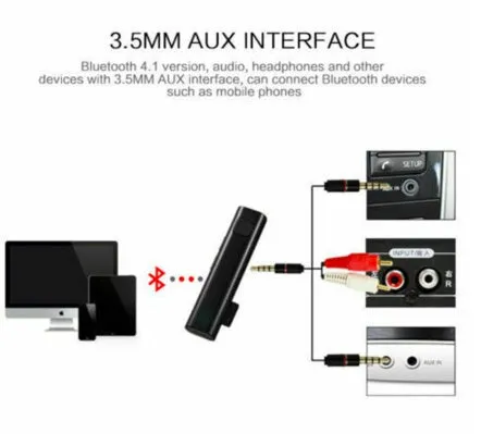 Mini Bluetooth real time voice translator for 26 languages, black device on white background