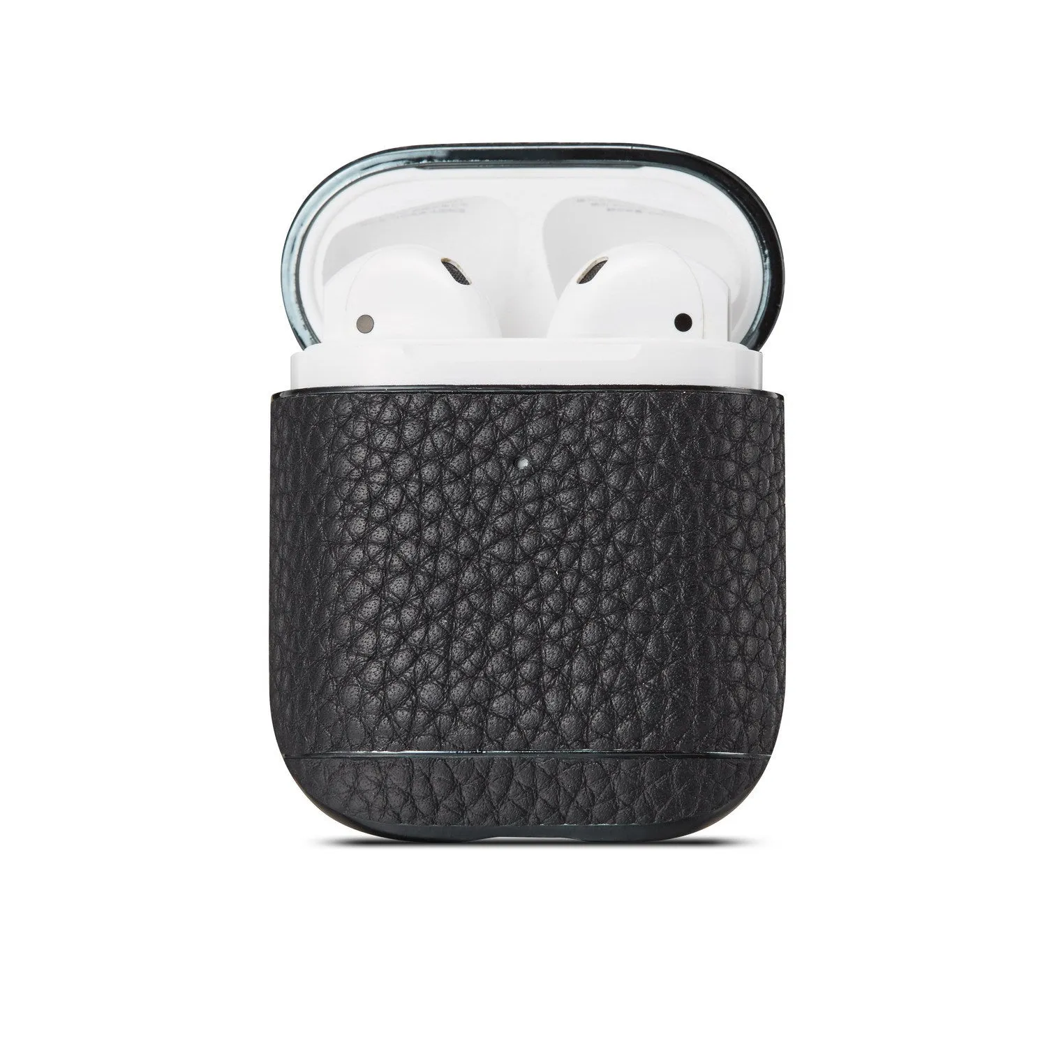 Leather lychee pattern electroplating headphone case for AirPods 1/2 clamshell style colour options