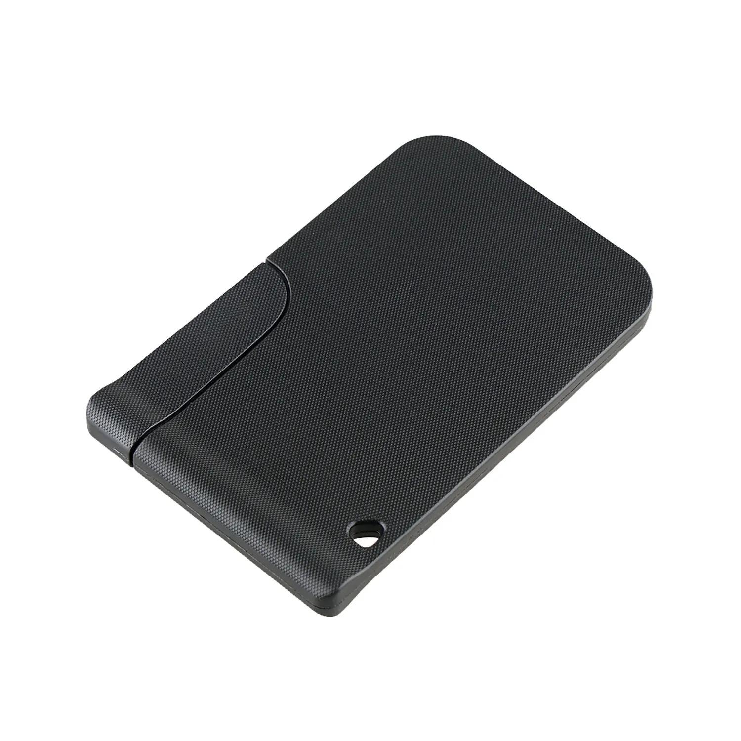 Black 3-button remote key fob for Renault Megane with engineering plastic casing, 82x51x28mm