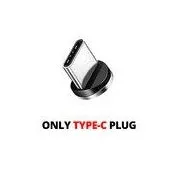 Black and red magnetic USB charging cables with Type C and Micro USB connectors