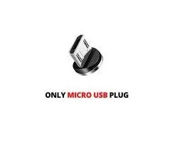 Black and red magnetic USB charging cables with Type C and Micro USB connectors