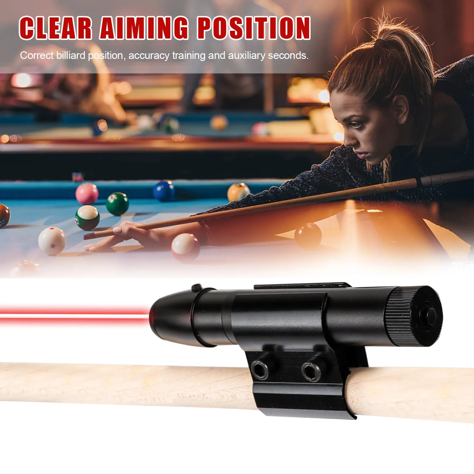 Bullet nose red green laser sight calibration tool with universal clip and mouse tail wire