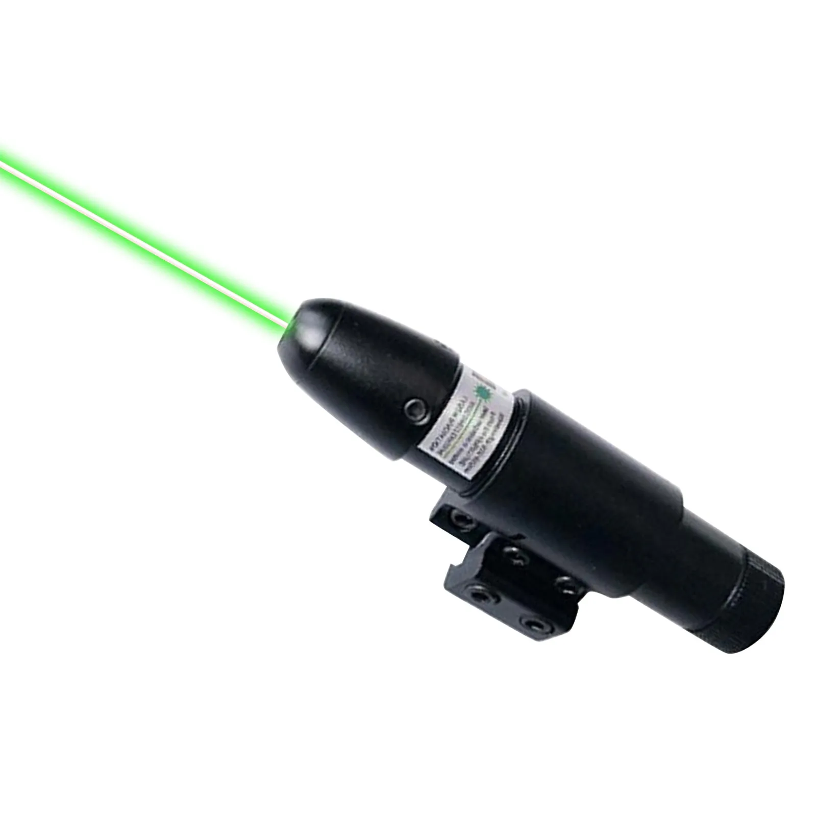Bullet nose red green laser sight calibration tool with universal clip and mouse tail wire