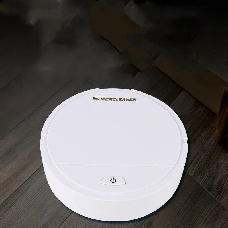 Intelligent robot sweeper with dry battery power in black, red or white colour options
