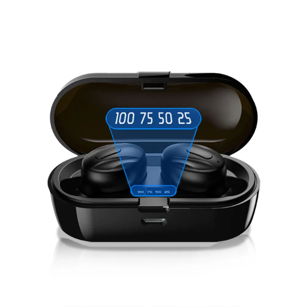 Xg13 Pro Bluetooth 5.0 wireless sports headset with IPX4 waterproof rating, black ABS earbuds