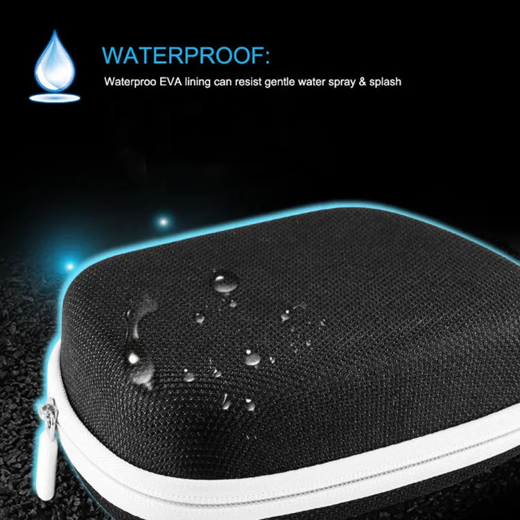 Black EVA shock absorption storage bag for PS5 controller and other gaming controllers