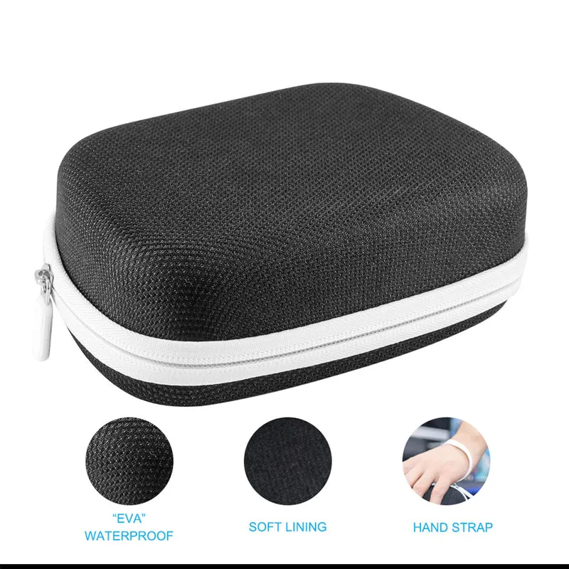 Black EVA shock absorption storage bag for PS5 controller and other gaming controllers
