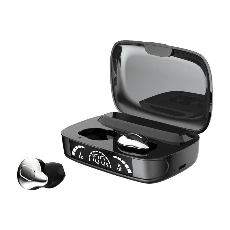 C10-3 wireless binaural Bluetooth headset in plating gold with battery display and charging compartment