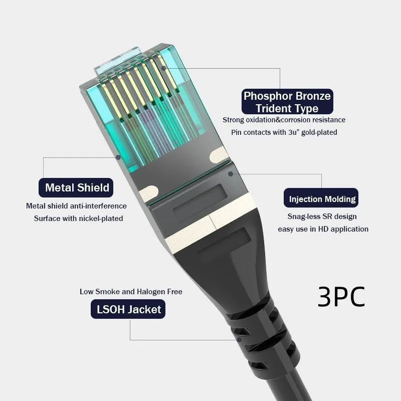 Finished network cable with attached acrylic charm accessory