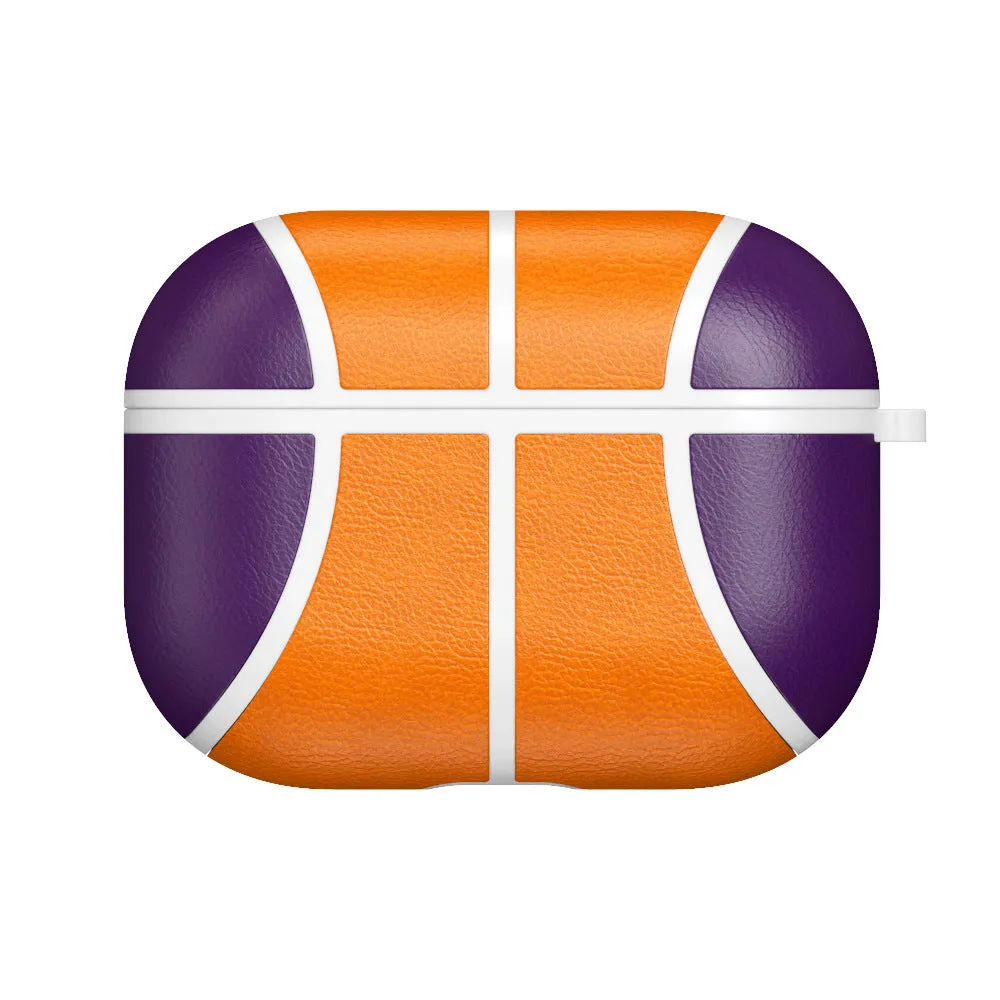 NBA handmade leather TPU protective sleeve for Apple AirPods Pro in team colour, flip style.