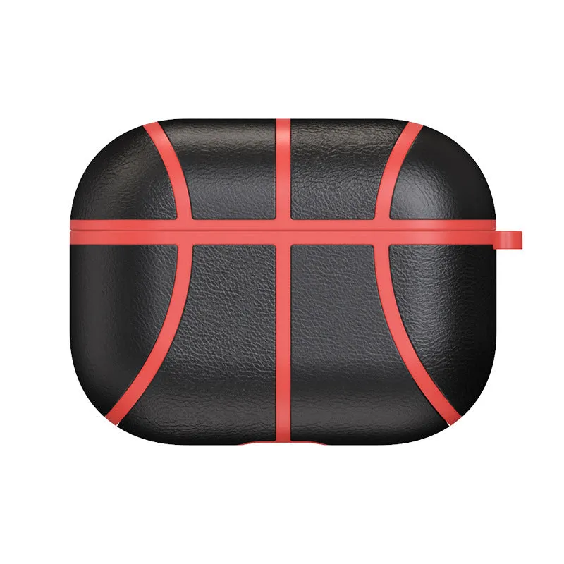 NBA handmade leather TPU protective sleeve for Apple AirPods Pro in team colour, flip style.
