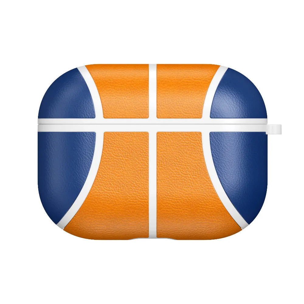 NBA handmade leather TPU protective sleeve for Apple AirPods Pro in team colour, flip style.