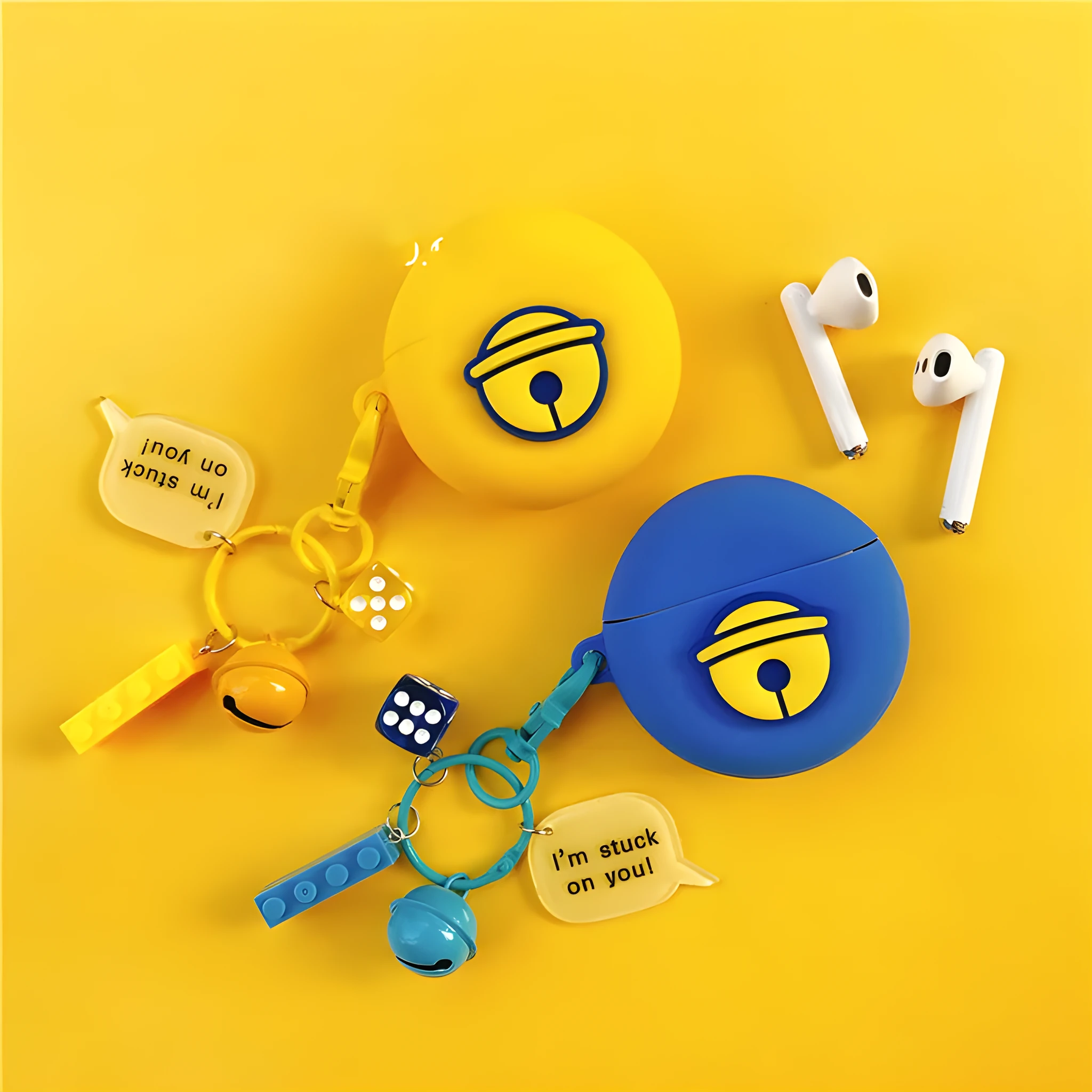 Silicone protective case for Huawei FreeBuds 3 wireless Bluetooth headset in blue colour
