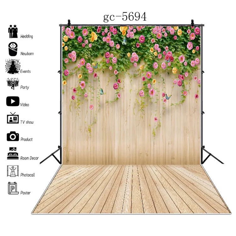 Wood grain plank photography background board in 150x210cm for Christmas or wedding scene layout