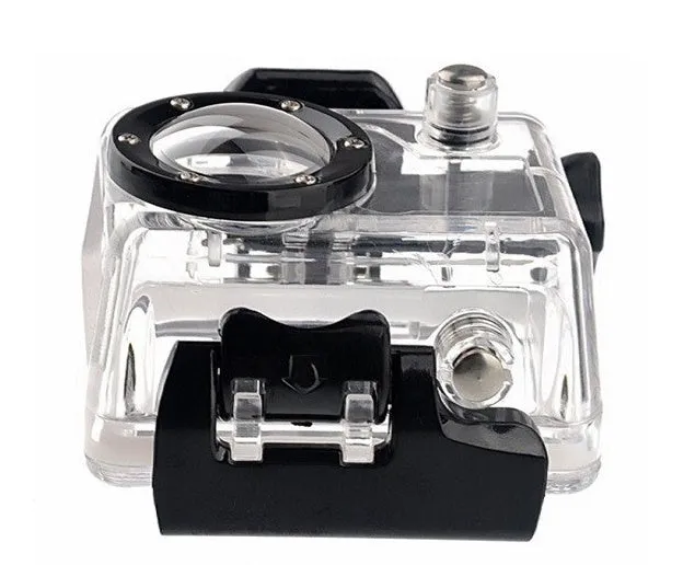Suptig waterproof housing case for GoPro Hero 1 and Hero 2 with flat glass lens underwater at depth