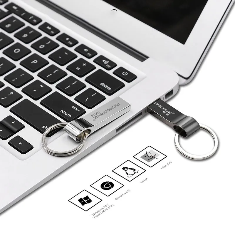 USB 3.0 high speed U Disk with metal shell and rotation cap, black