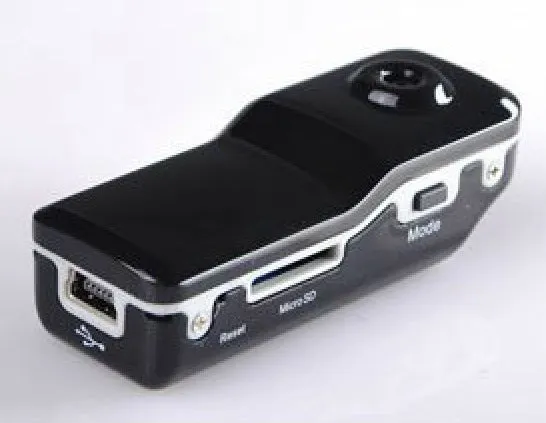 HD voice control video recorder with clip, 55x28x20mm, black colour as shown